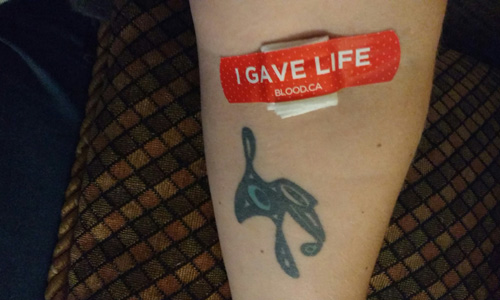 blood donation bandaid