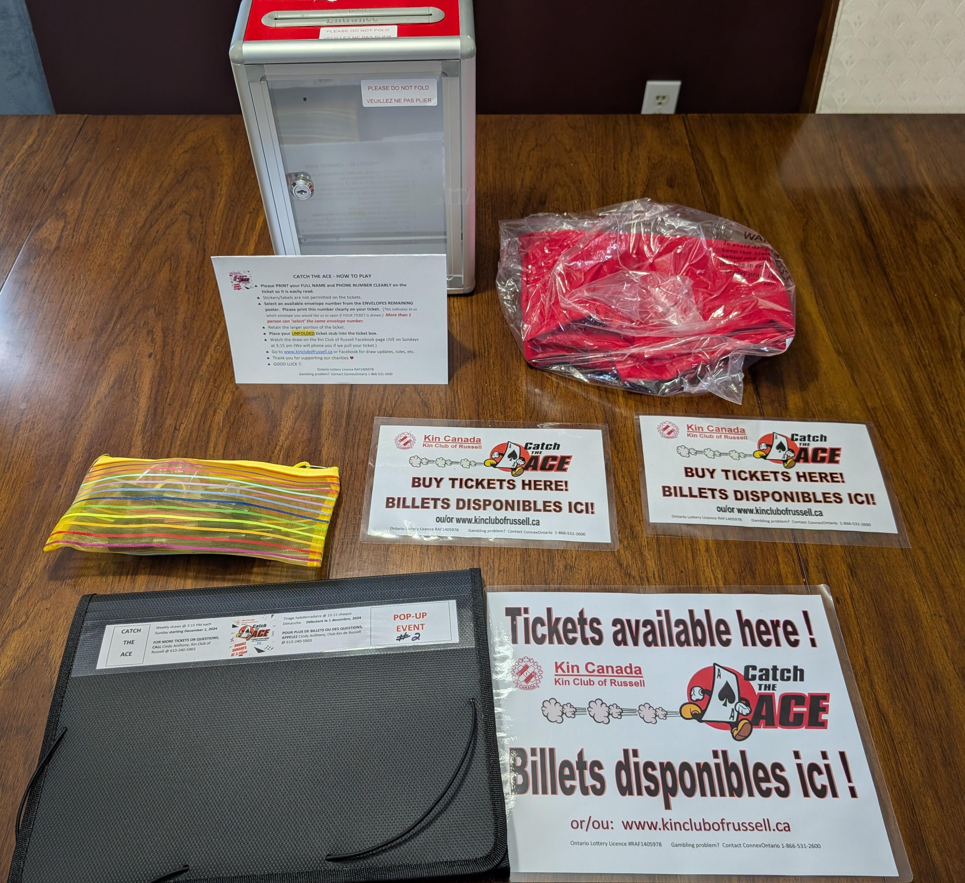 Tickets on a table