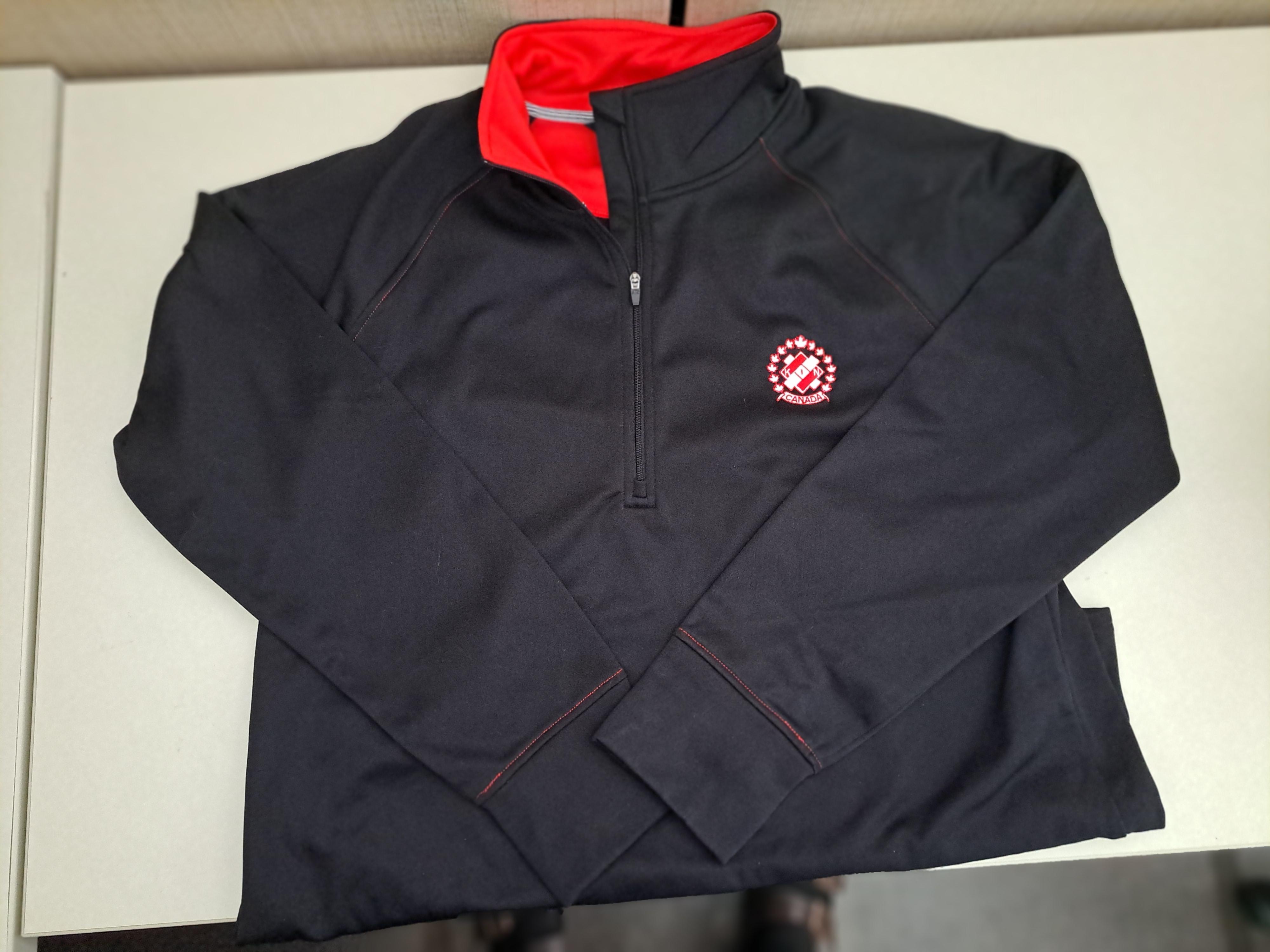 KIN Canada Half Zip Hoodie Fitted Black 2XL