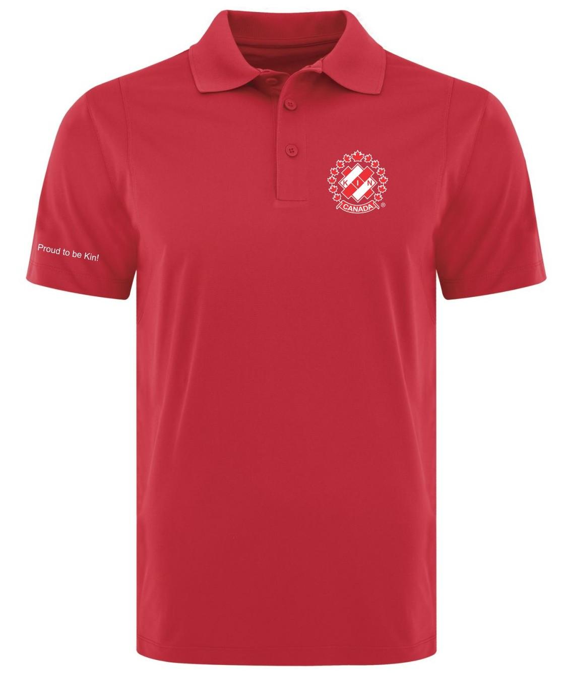 KIN Canada Golf Shirt Unisex Red 2XL