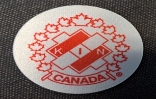 2 inch silk screen patch with Kin Canada crest