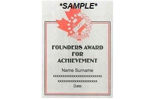 Founder's Award For Achievement Plaque