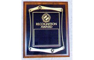 Scroll Style Recognition Plaque